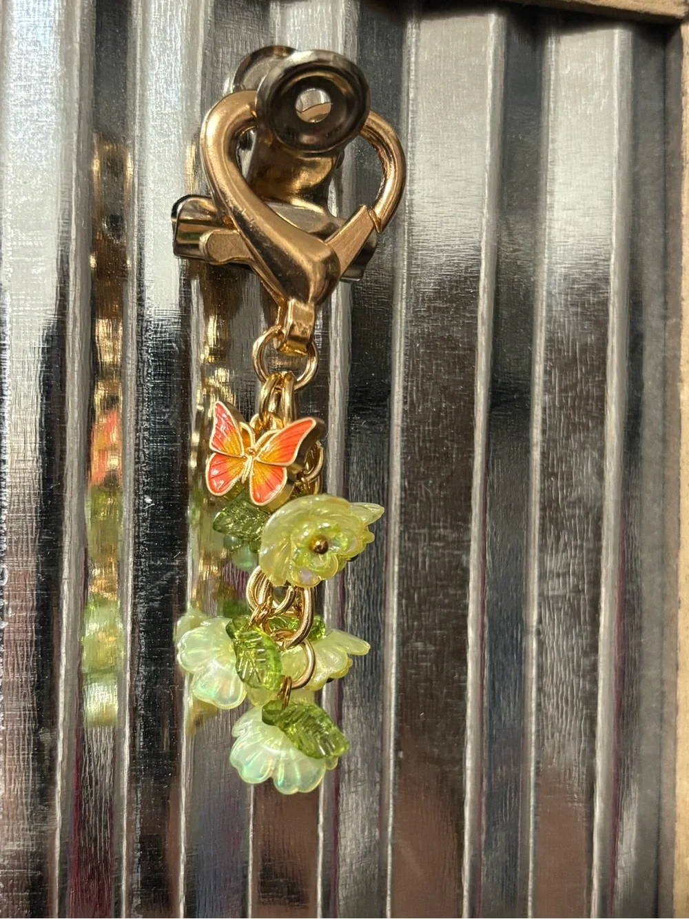 Flower & Butterfly Dangle Bag Charm / Keychain - Pick 1